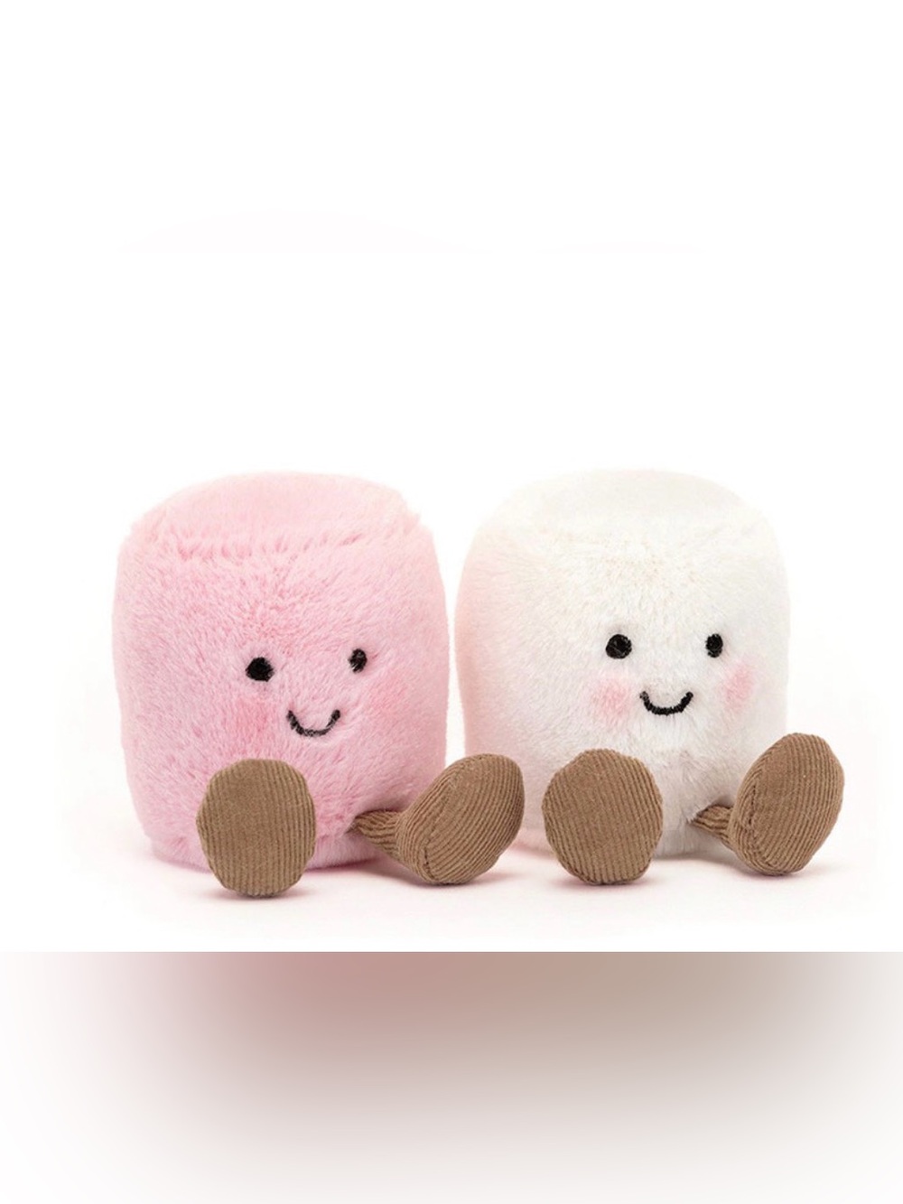 NWT Jellycat Amuseables Pink And White Marshmallows (2 available)
